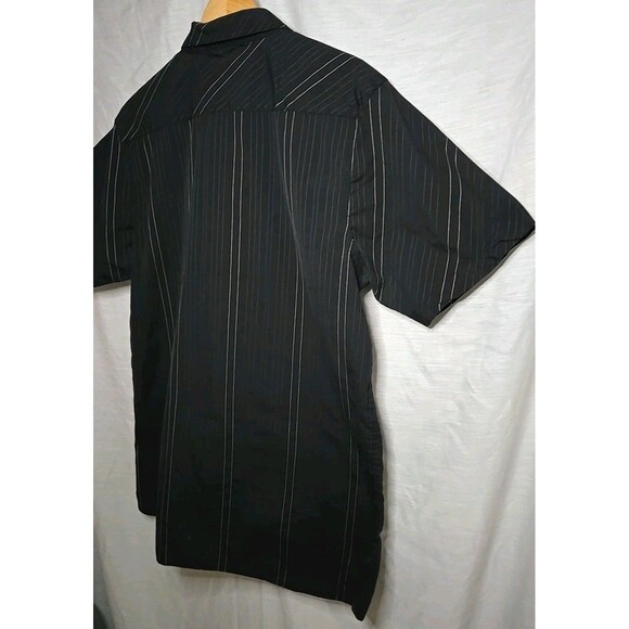 Rusty Short Sleeve Button Shirt, Sz XL, Black, Print - Picture 6 of 7